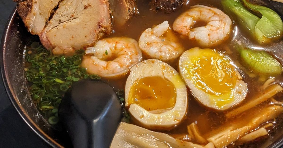 a bowl of ramen at Japanese restaurants in Downtown Pensacola